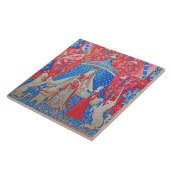 女性と一角獣 タイル (側面)