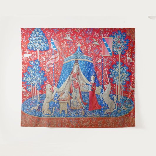 女性と一角獣 タペストリー (正面(横))