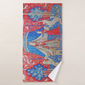 女性と一角獣 バスタオル (バスタオル)