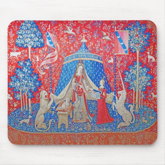 女性と一角獣 マウスパッド (正面)