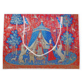 女性と一角獣 ラージペーパーバッグ (正面)