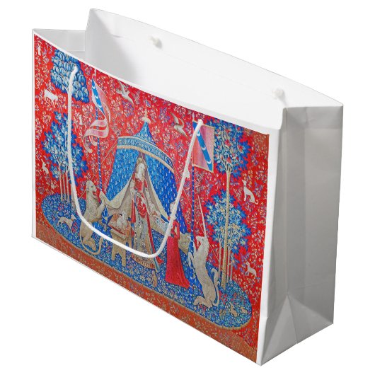 女性と一角獣 ラージペーパーバッグ (正面アングル)