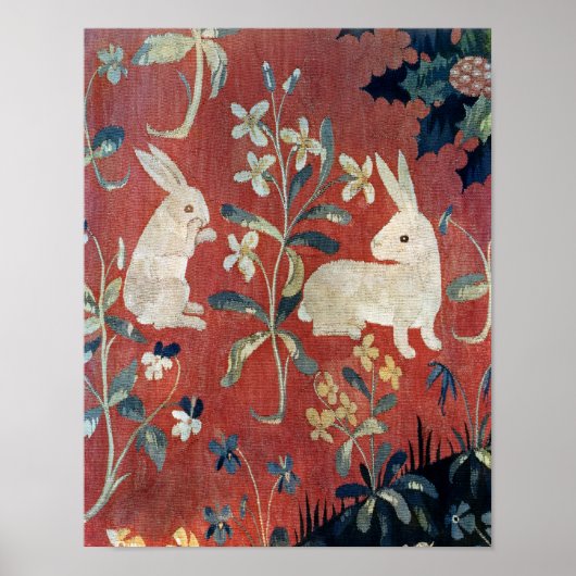 女性と一角獣： 「味」 ポスター (正面)