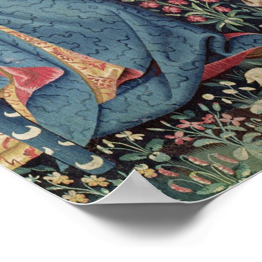 女性と一角獣： 「味」 ポスター (角)