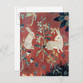 女性と一角獣： 「味」 ポストカード (正面/裏面)