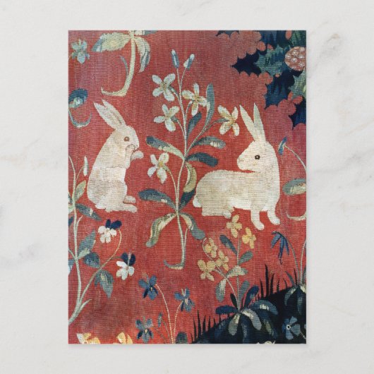 女性と一角獣： 「味」 ポストカード (正面)