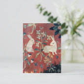 女性と一角獣： 「味」 ポストカード (スタンド正面)