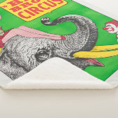 女性と乗馬ゾウを示すサーカスのポスター。 シェルパブランケット (3/4)