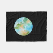 女性と地球温暖化が起きている フリースブランケット (正面(横))