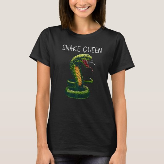 女性と女の子のためのクールなヘビ 爬虫類 動物 蛇 Tシャツ (正面)