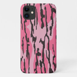 女性と女の子のためのボトムランズ カモフラージュ ピンク iPhone 11 ケース