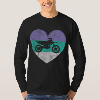女性と女の子のためのモトクロスダートバイクギフトレトロC Tシャツ