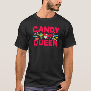女性と女の子のキャンディークイーン ロリポップ キャンディ バー Tシャツ