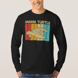 女性と女の子のクールなタートル シータートル 水生 動物 Tシャツ