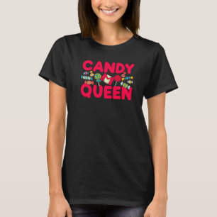 女性と女の子のクールキャンディークイーン ロリポップ キャンディ バー Tシャツ
