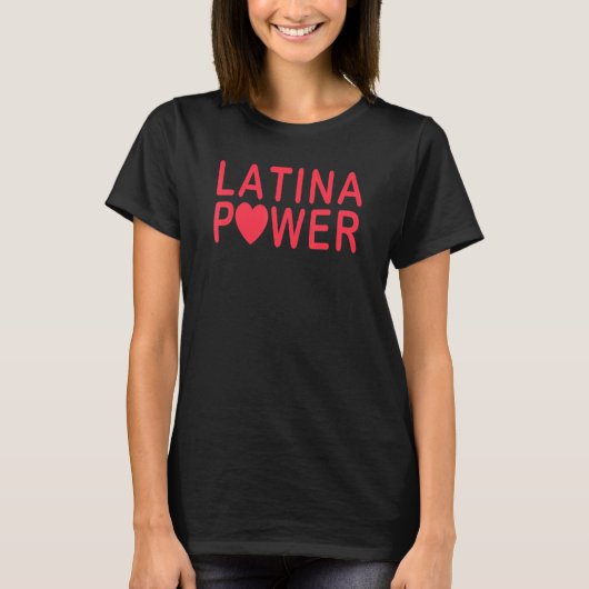 女性と女の子のヒスパニックのための強力なラテンアメリカ系女性力 Tシャツ (正面)
