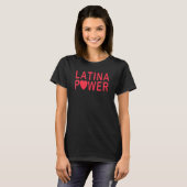 女性と女の子のヒスパニックのための強力なラテンアメリカ系女性力 Tシャツ (正面フル)