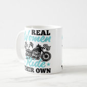 女性と女子のためのおかしいバイク好き コーヒーマグカップ (正面左)