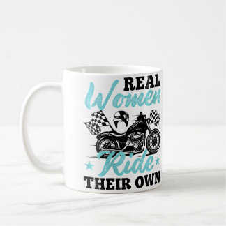 女性と女子のためのおかしいバイク好き コーヒーマグカップ