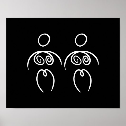 女性と女性のポスター ポスター (正面)