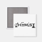 女性と女性化学者への贈り物 マグネット (正面/裏面)