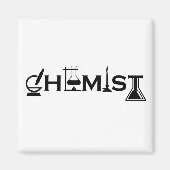 女性と女性化学者への贈り物 マグネット (正面)