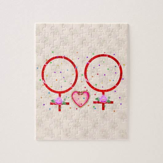 女性と女性 ジグソーパズル (縦)