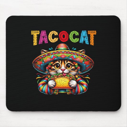 女性と子供のためのタコキャット – Tacocat Cinco De May マウスパッド (正面)