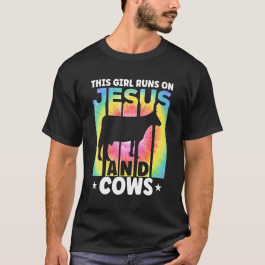 女性と子供のための牛の服 牛飼い 牛好き_4 Tシャツ (正面)