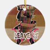 女性と子供の人生は公平ではない;それに慣れなさい。 セラミックオーナメント (正面)