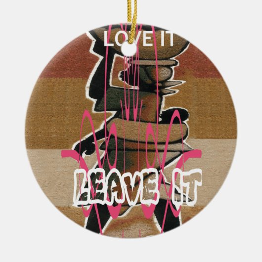 女性と子供の人生は公平ではない;それに慣れなさい。 セラミックオーナメント (正面)