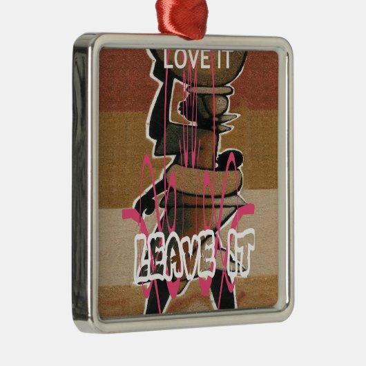 女性と子供の人生は公平ではない;それに慣れなさい。 メタルオーナメント (右)