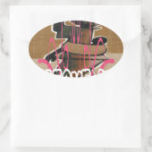 女性と子供の人生は公平ではない;それに慣れなさい。 楕円形シール (バッグ)