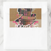 女性と子供の人生は公平ではない;それに慣れなさい。 長方形シール (バッグ)