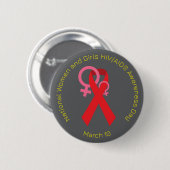 女性と少女のHIV/AIDS啓発デー 缶バッジ (正面&裏面)
