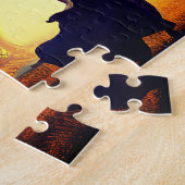 女性と巨大なキノコ ジグソーパズル (側面)