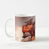 女性と彼女の手荷物 コーヒーマグカップ (左)