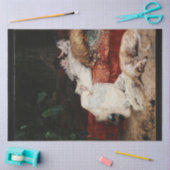 女性と彼女の犬のデコページ紙 薄葉紙 (クラフト)