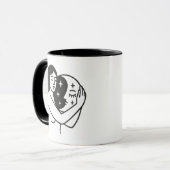 女性と月 マグカップ (正面左)