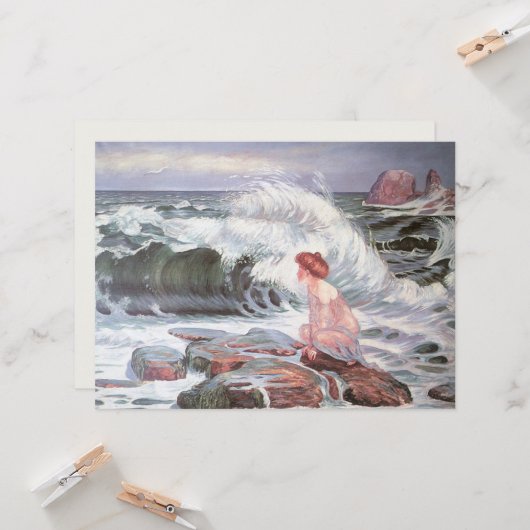 女性と波（Frantisek Kupka著） カード (正面/裏面インサイチュ)