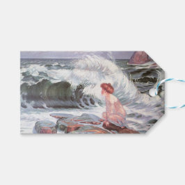女性と波（Frantisek Kupka著） ギフトタグ