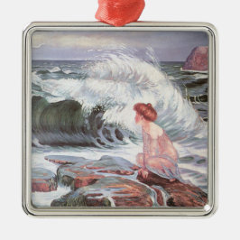 女性と波（Frantisek Kupka著） メタルオーナメント