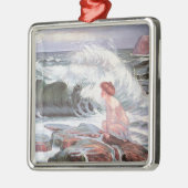 女性と波（Frantisek Kupka著） メタルオーナメント (左)