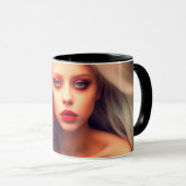 女性と生き物 マグカップ (正面右)