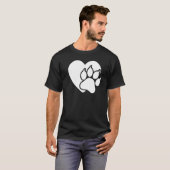 女性と男性のための猫の愛の肉球グラフィック Tシャツ (正面フル)