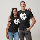女性と男性のための猫の愛の肉球グラフィック Tシャツ (ユニセックス)