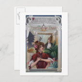 女性と男性の側面の柱 ポストカード (正面/裏面)