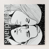 女性と男性の背の高いプレアディアン ジグソーパズル (横)