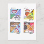 女性と男性の視点 ポストカード (正面)