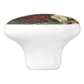 女性と糸のヴィンテージ セラミックノブ (側面)